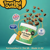 Itch Relief Chews dosing guide for dog weight